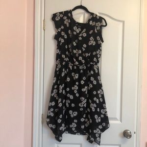 Black floral dress